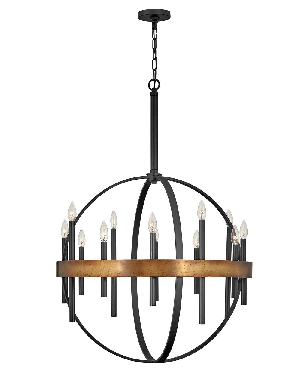 Hinkley Wells 3867WA Chandelier Light - Weathered Brass