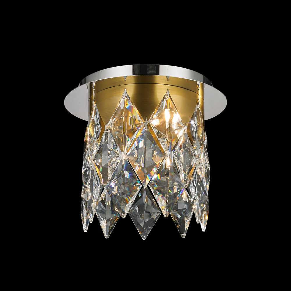 StarFire Milan 4612CA Ceiling Light - Antique Brass and Chrome