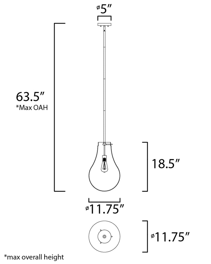 Maxim Gourd 10162CLSN Pendant Light - Satin Nickel
