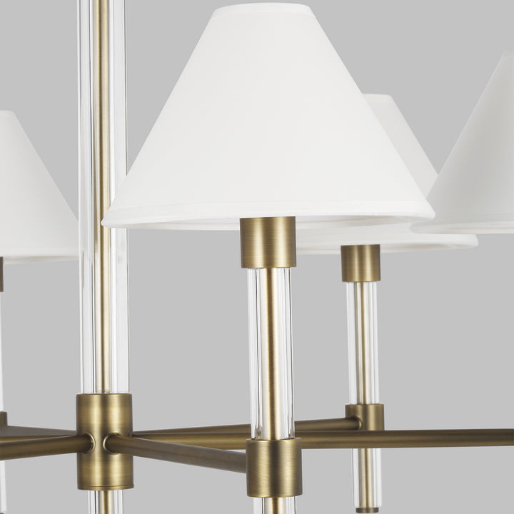 Visual Comfort Studio Robert LC1076TWB Chandelier Light - Time Worn Brass