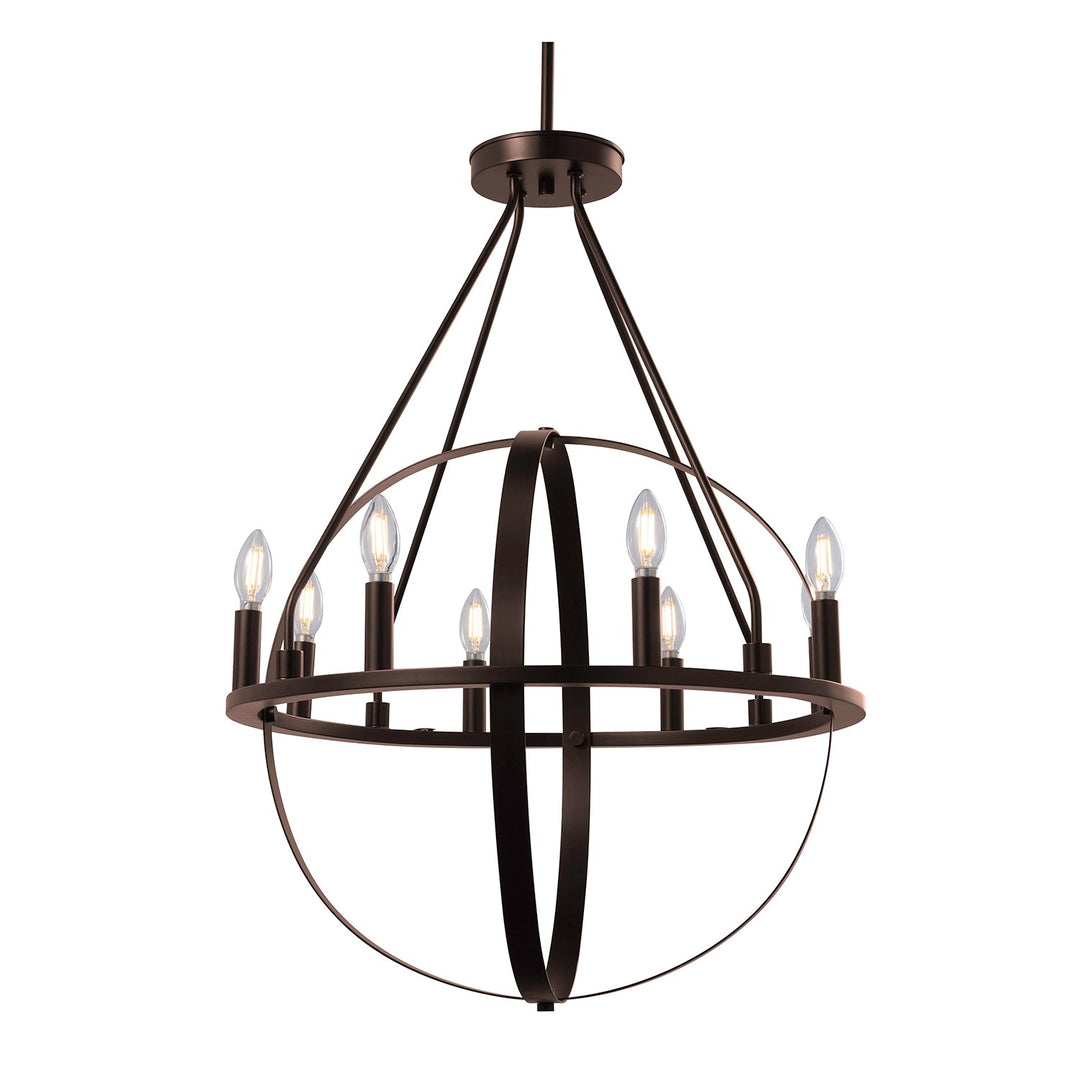 Justice Designs Orbit NSH-4282-DBRZ Chandelier Light - Dark Bronze