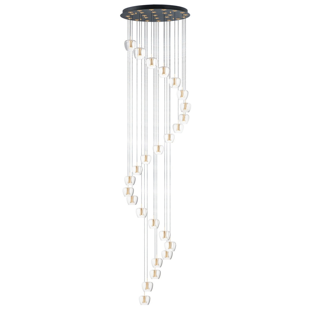 ET2 by Maxim Newton E24169-18BKGLD Chandelier Light - Black / Gold