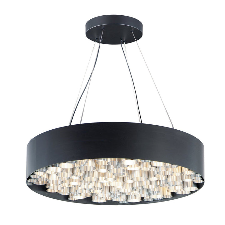 ET2 by Maxim Pipes E32787-BKAL Chandelier Light - Black / Brushed Aluminum