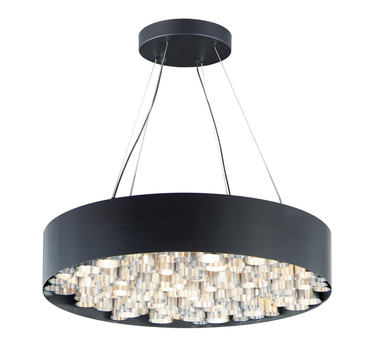 ET2 by Maxim Pipes E32787-BKAL Chandelier Light - Black / Brushed Aluminum