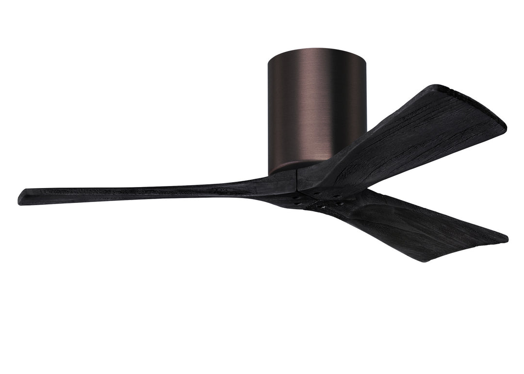 Matthews Fan Company Irene IR3H-BB-BK-42 Ceiling Fan 42 - Brushed Bronze, Matte Black/