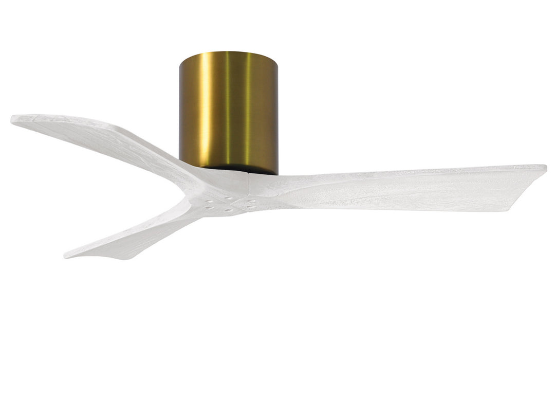 Matthews Fan Company Irene IR3H-BRBR-MWH-42 Ceiling Fan 42 - Brushed Brass, Matte White/
