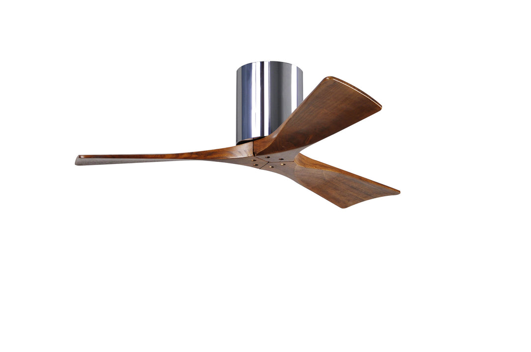 Matthews Fan Company Irene IR3H-CR-WA-42 Ceiling Fan 42 - Polished Chrome, Walnut Tone/