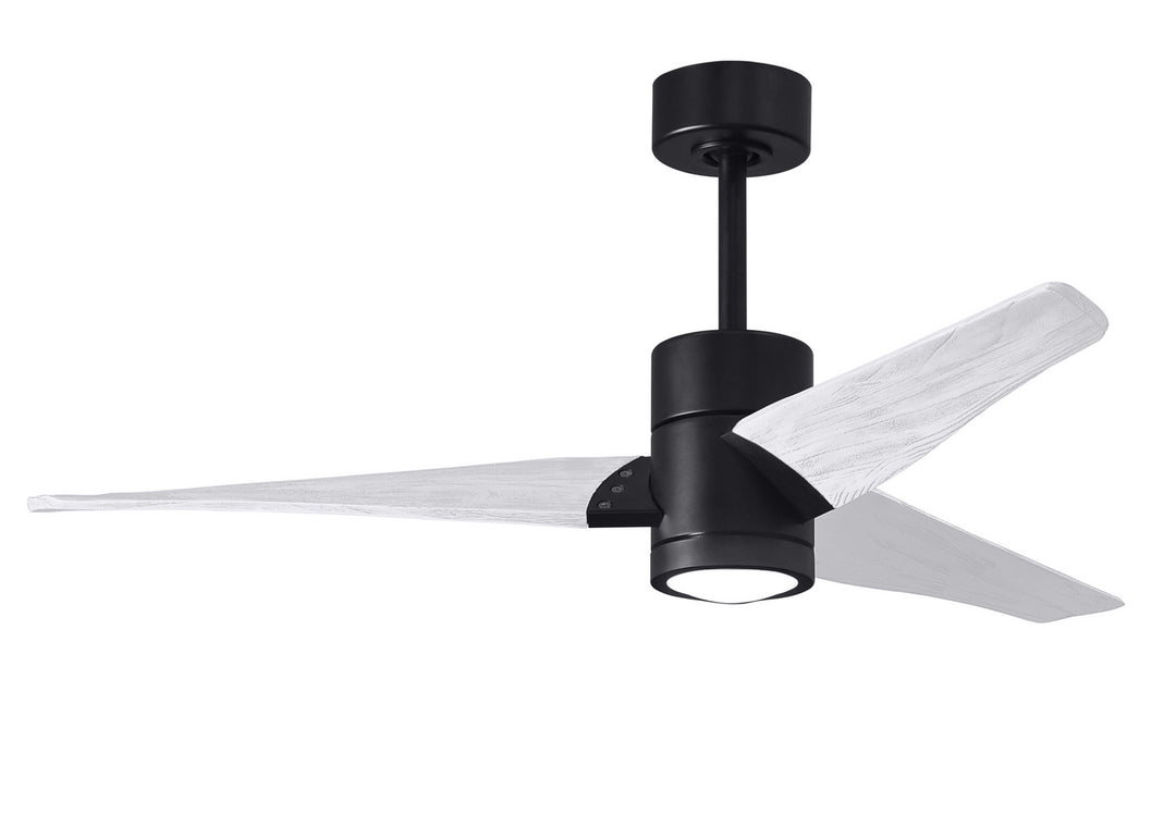 Matthews Fan Company Super Janet SJ-BK-MWH-52 Ceiling Fan 52 - Matte Black, Matte White/