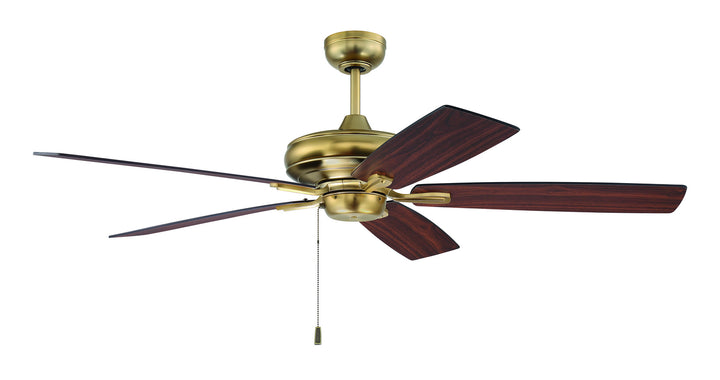 Craftmade Fortitude FOR52SB5 Ceiling Fan 52 - Satin Brass, Flat Black/Walnut/