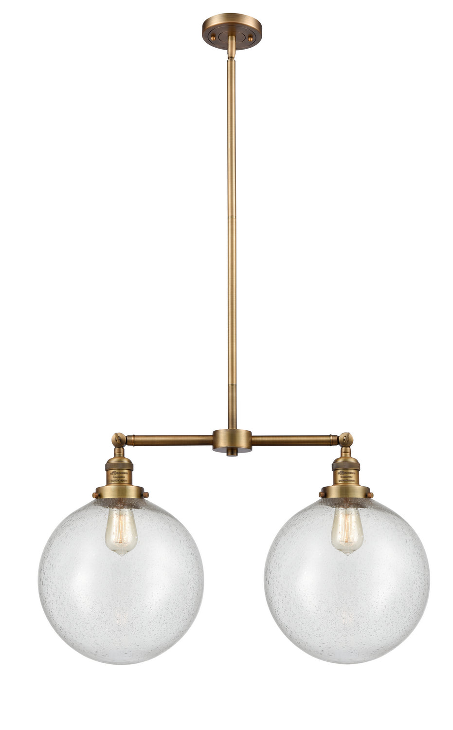 Innovations Franklin Restoration 209-BB-G204-12 Chandelier Light - Brushed Brass