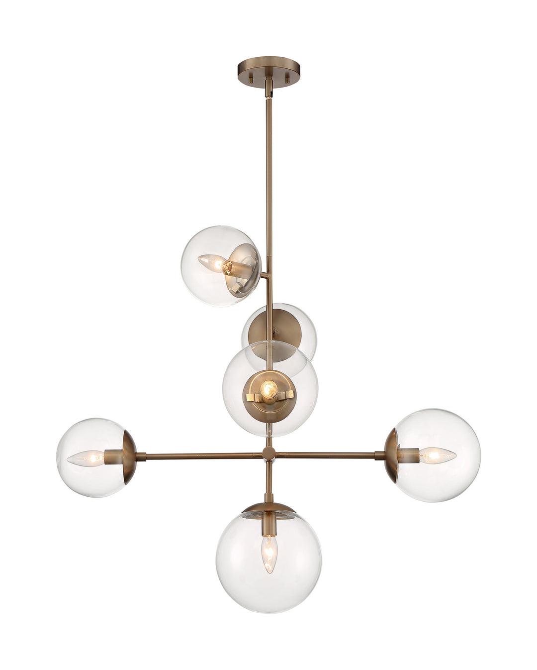 Nuvo Sky 60-7125 Pendant Light - Burnished Brass