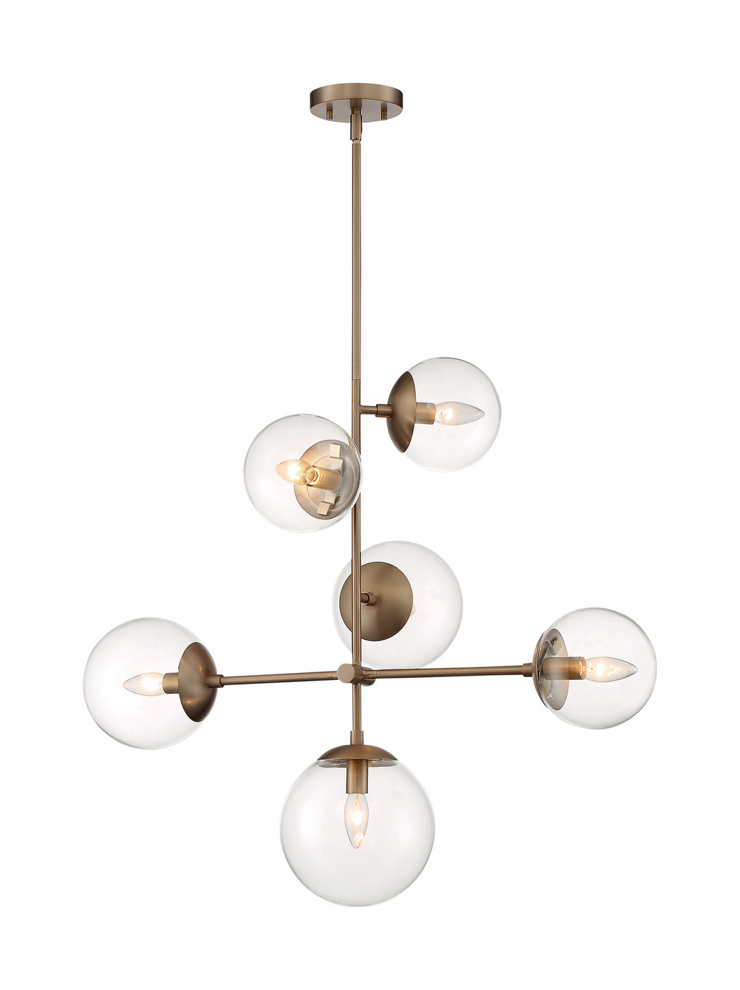 Nuvo Sky 60-7125 Pendant Light - Burnished Brass