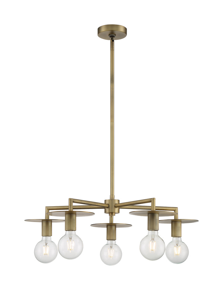 Nuvo Bizet 60-7245 Chandelier Light - Vintage Brass