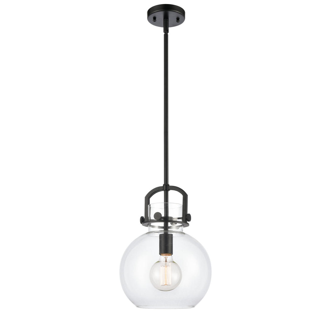 Innovations Newton 410-1S-BK-10CL Pendant Light - Matte Black