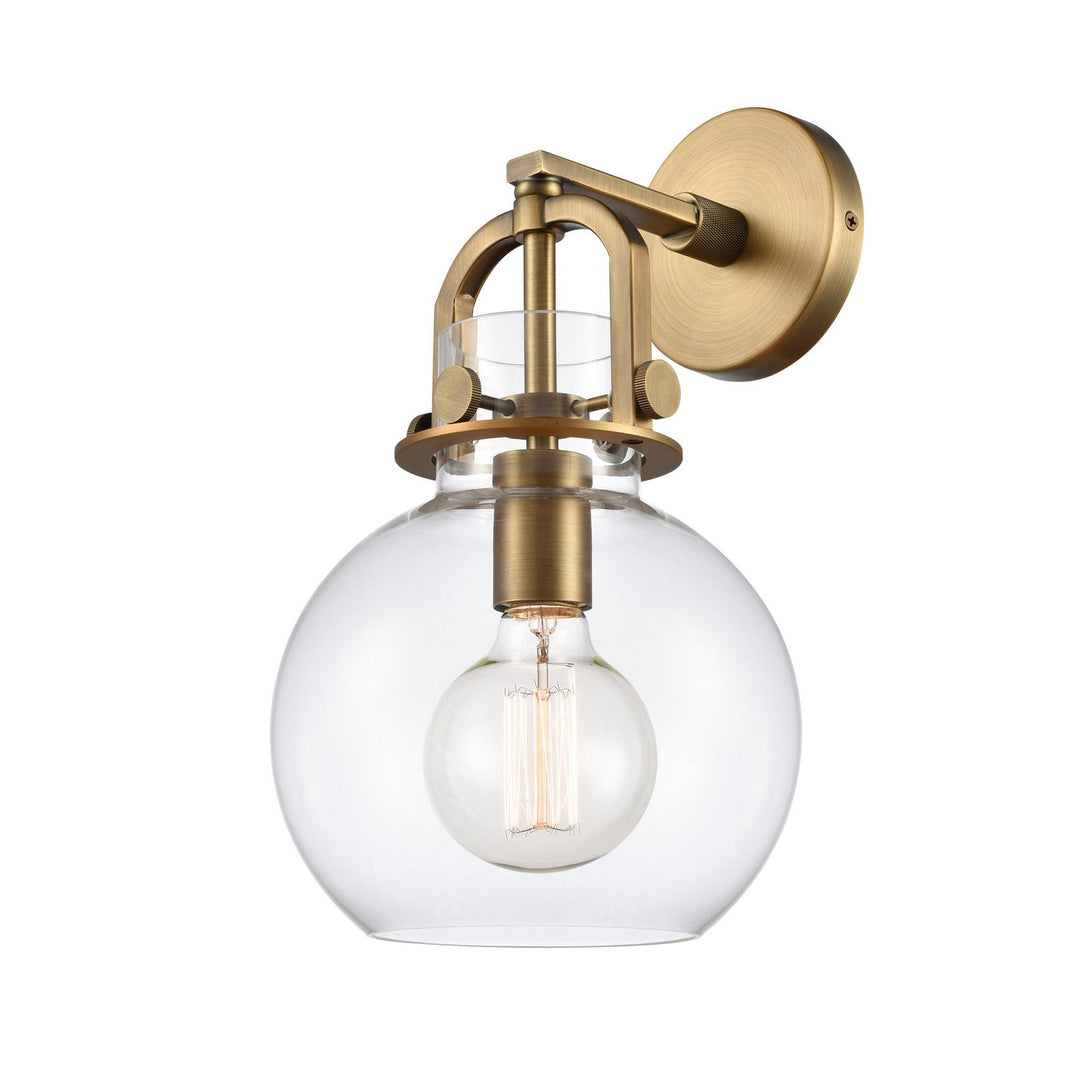 Innovations Newton 410-1W-BB-8CL Wall Sconce Light - Brushed Brass