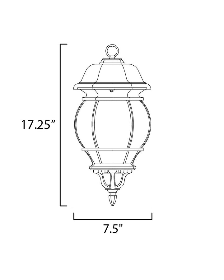 Maxim Lighting 1036BK  Crown Hill Outdoor Black