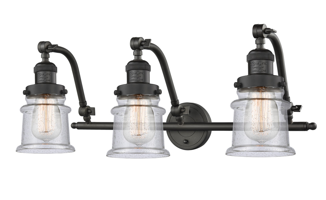 Innovations Franklin Restoration 515-3W-OB-G184S Bath Vanity Light 28 in. wide - Oil Rubbed Bronze