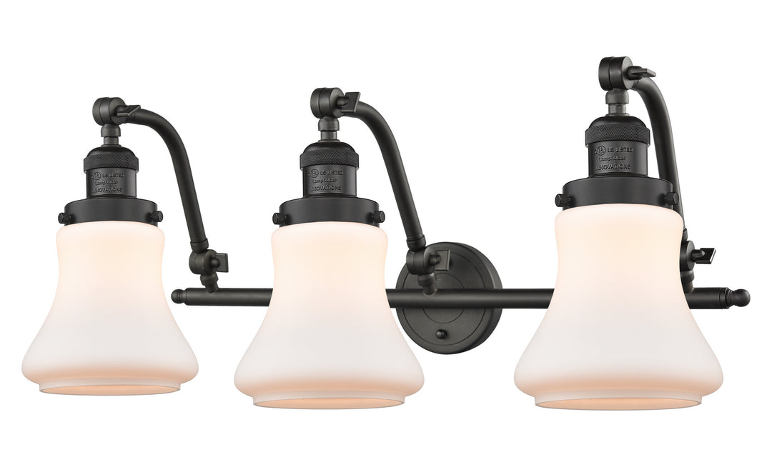 Innovations Franklin Restoration 515-3W-OB-G191 Bath Vanity Light 28 in. wide - Oil Rubbed Bronze