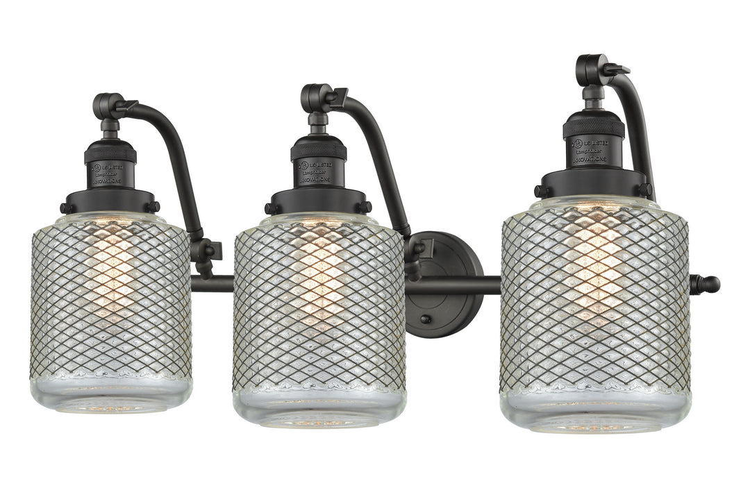 Innovations Franklin Restoration 515-3W-OB-G262 Bath Vanity Light 28 in. wide - Oil Rubbed Bronze