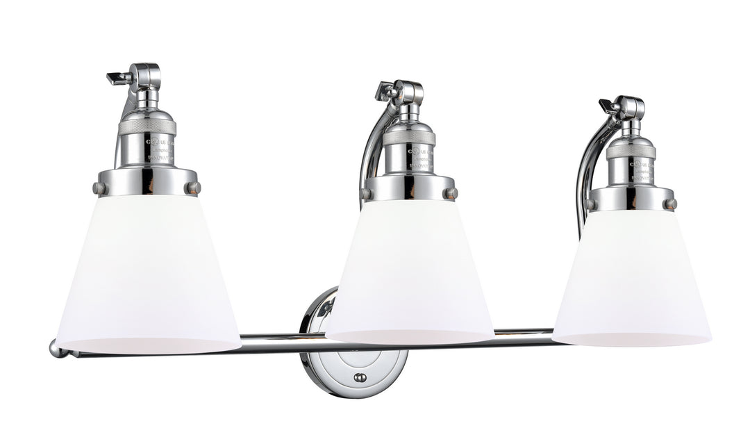 Innovations Franklin Restoration 515-3W-PC-G61 Bath Vanity Light 28 in. wide - Polished Chrome