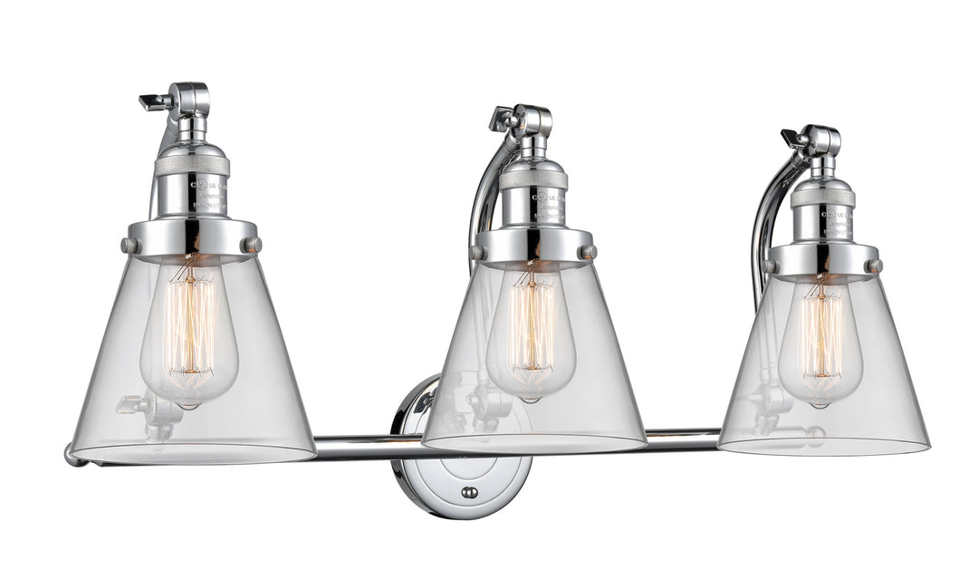 Innovations Franklin Restoration 515-3W-PC-G62 Bath Vanity Light 28 in. wide - Polished Chrome