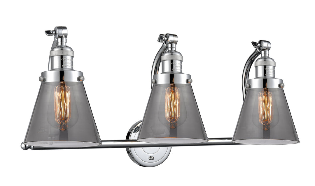 Innovations Franklin Restoration 515-3W-PC-G63 Bath Vanity Light 28 in. wide - Polished Chrome