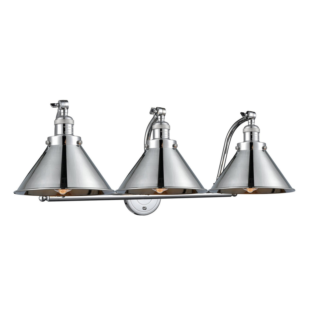 Innovations Franklin Restoration 515-3W-PC-M10-PC Bath Vanity Light 28 in. wide - Polished Chrome