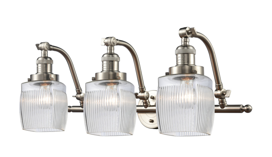 Innovations Franklin Restoration 515-3W-SN-G302 Bath Vanity Light 27 in. wide - Brushed Satin Nickel