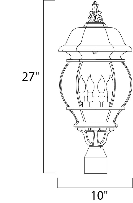 Maxim Lighting 1038BK  Crown Hill Outdoor Black
