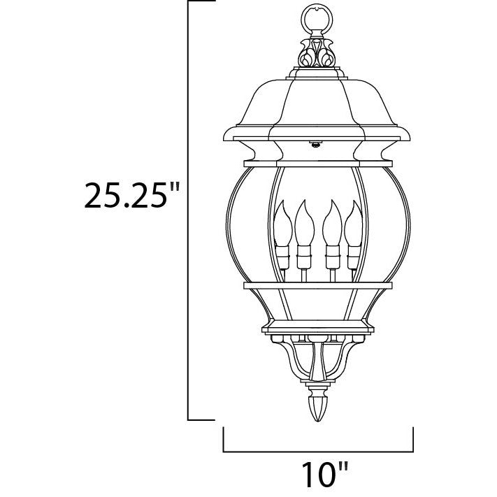 Maxim Lighting 1039BK  Crown Hill Outdoor Black