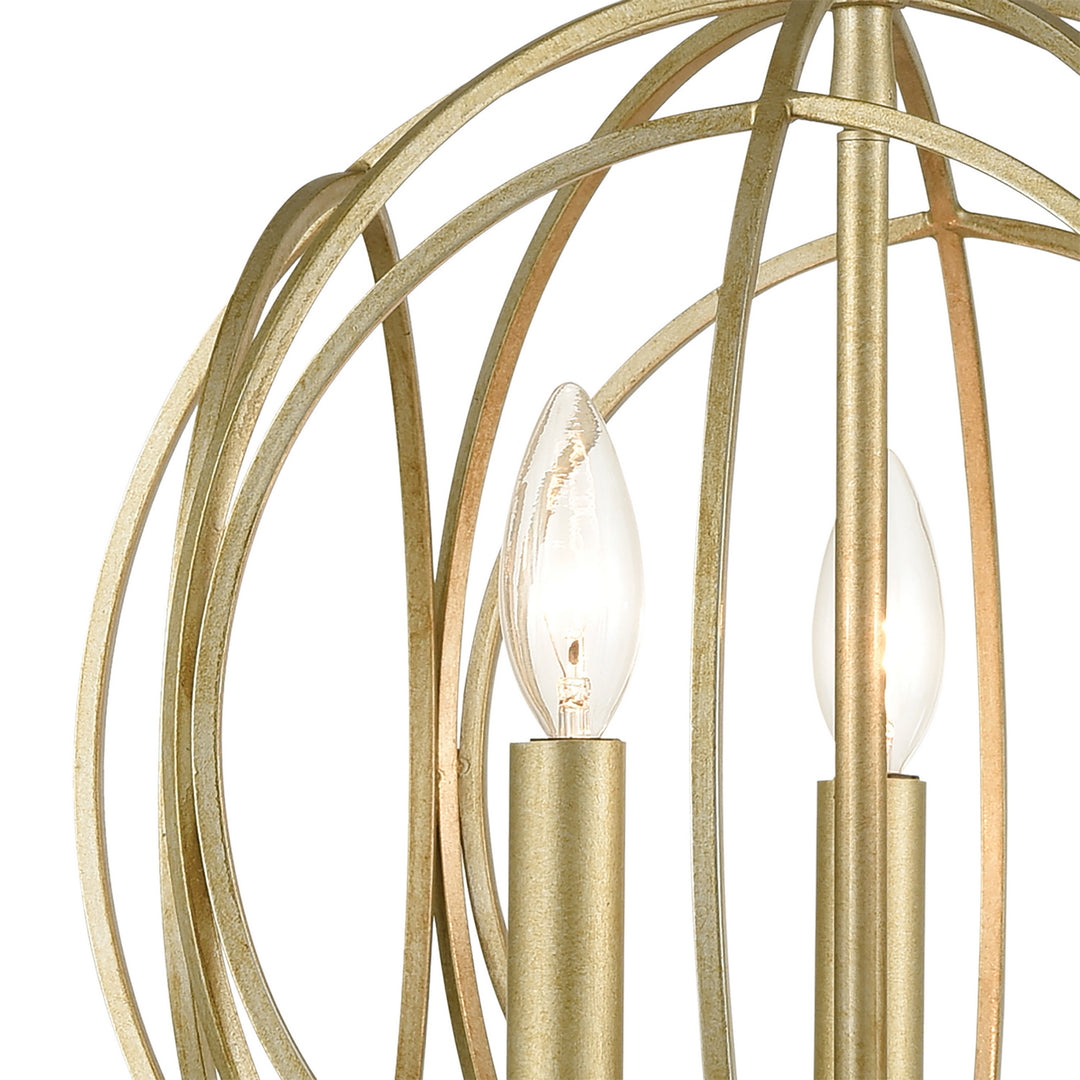 Elk Loughton 33415/3 Chandelier Light - Golden Silver