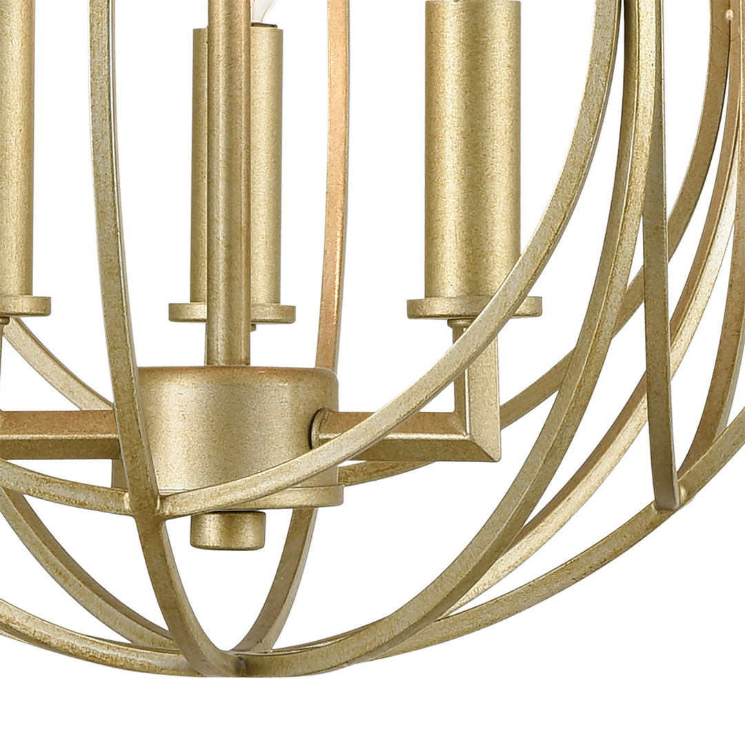 Elk Loughton 33415/3 Chandelier Light - Golden Silver