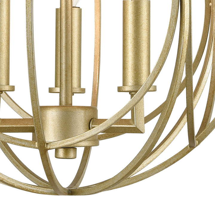 Elk Loughton 33415/3 Chandelier Light - Golden Silver