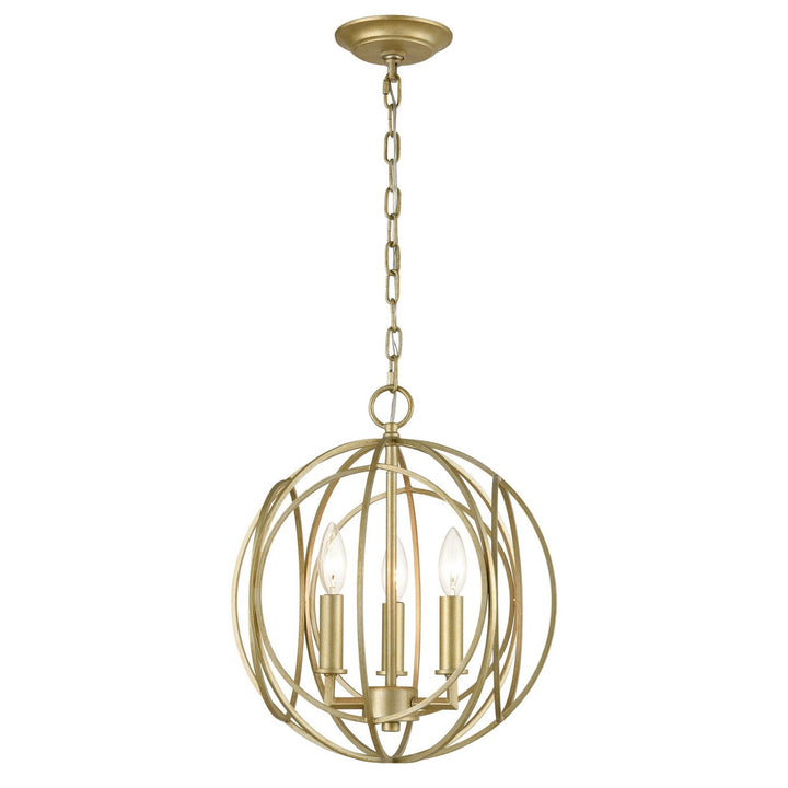 Elk Loughton 33415/3 Chandelier Light - Golden Silver