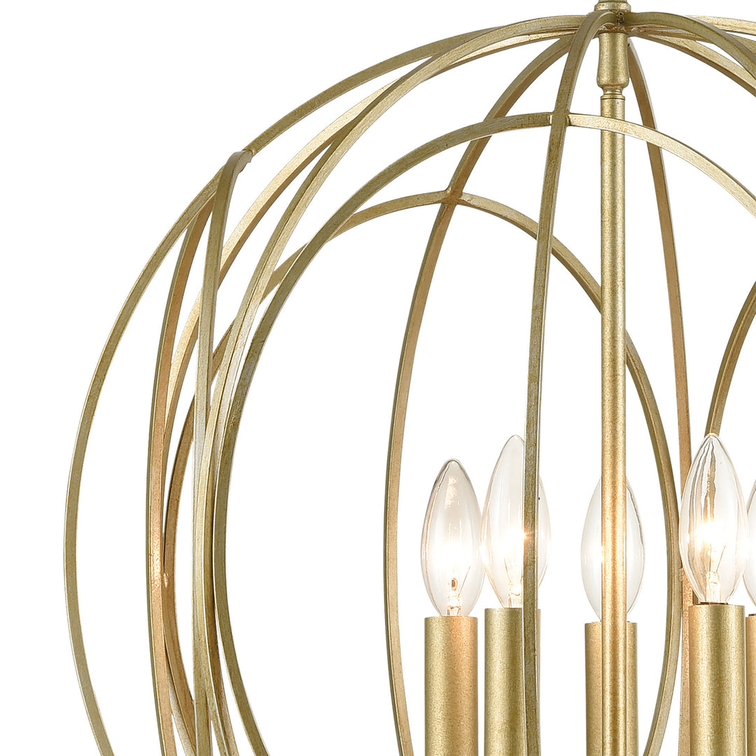 Elk Loughton 33416/5 Chandelier Light - Golden Silver