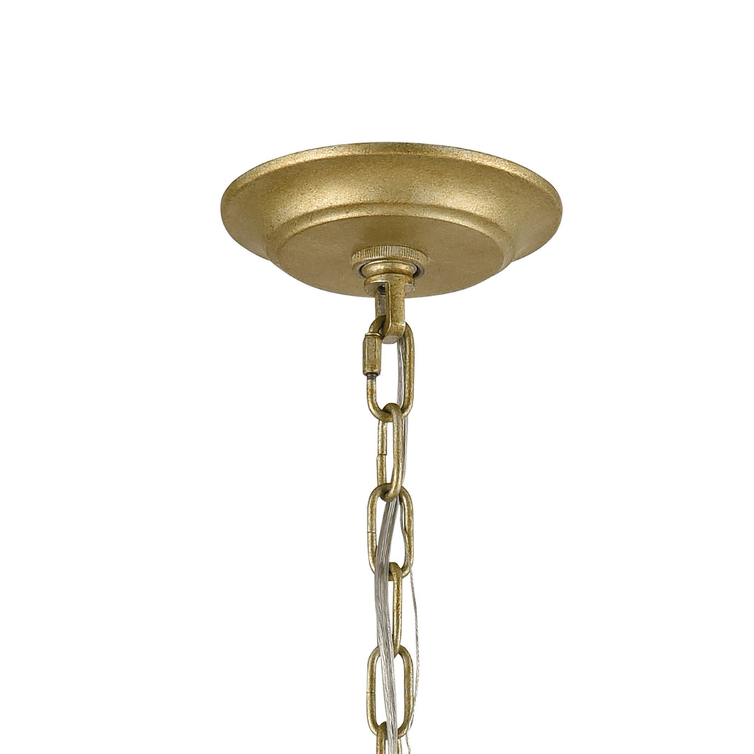 Elk Loughton 33416/5 Chandelier Light - Golden Silver