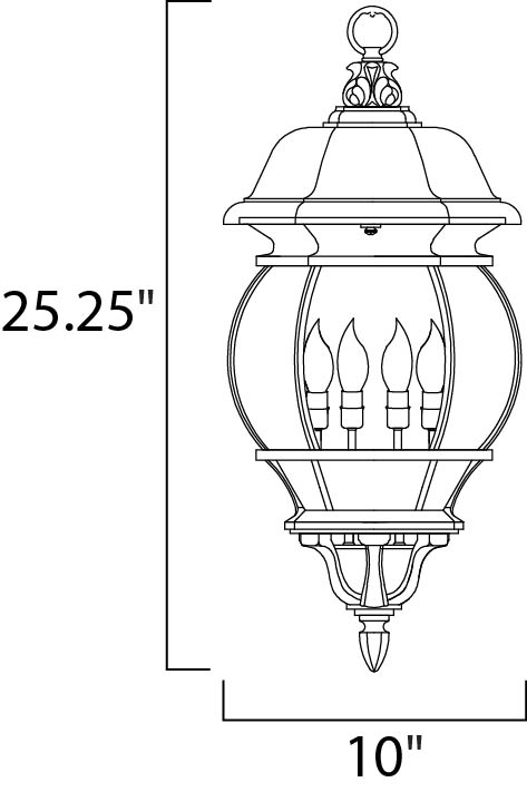 Maxim Lighting 1039BK  Crown Hill Outdoor Black