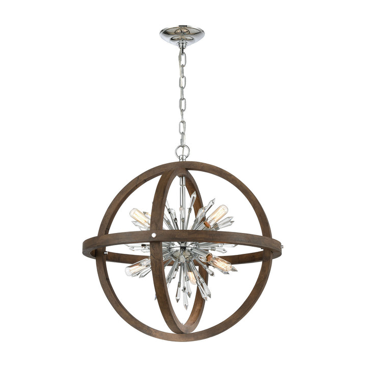 Elk Morning Star D4469 Chandelier Light - Aged Wood