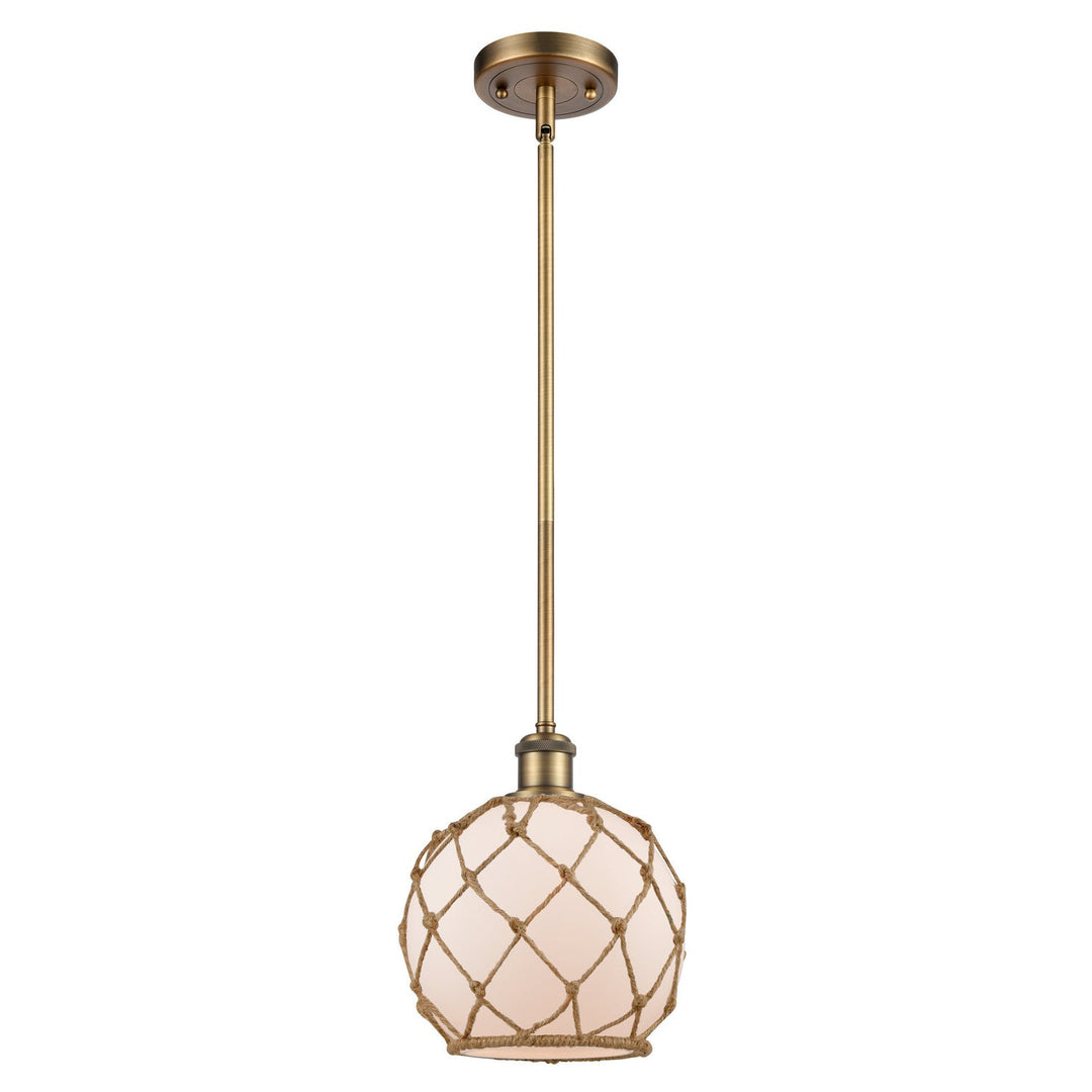 Innovations Ballston 516-1S-BB-G121-8RB Pendant Light - Brushed Brass