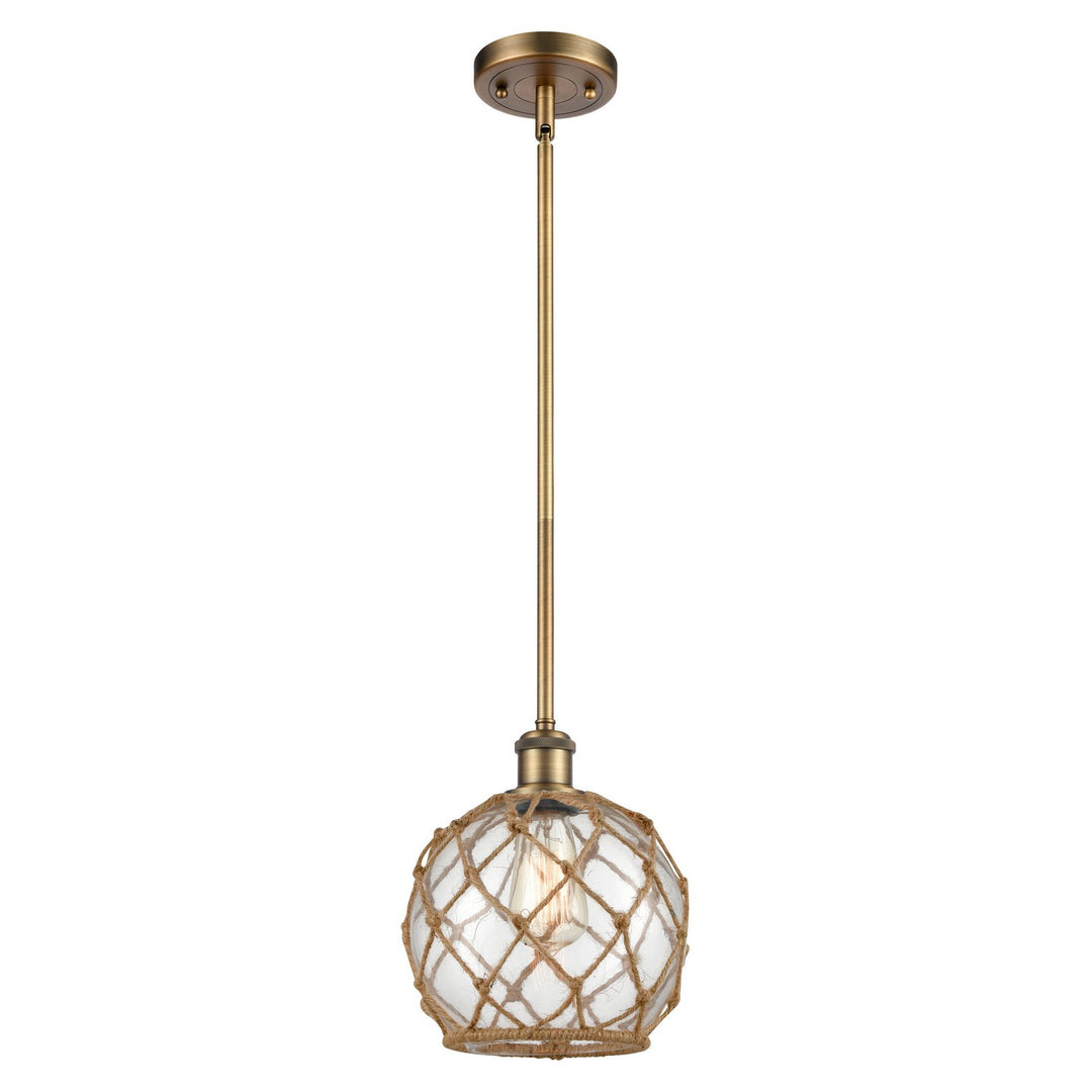 Innovations Ballston 516-1S-BB-G122-8RB Pendant Light - Brushed Brass