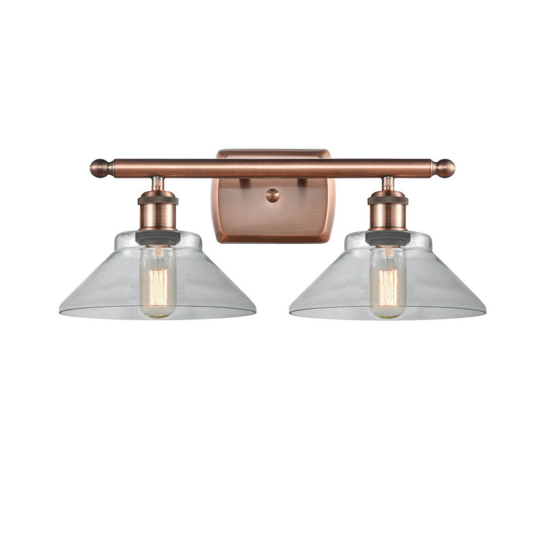 Innovations Ballston 516-2W-AC-G132 Bath Vanity Light 18 in. wide - Antique Copper