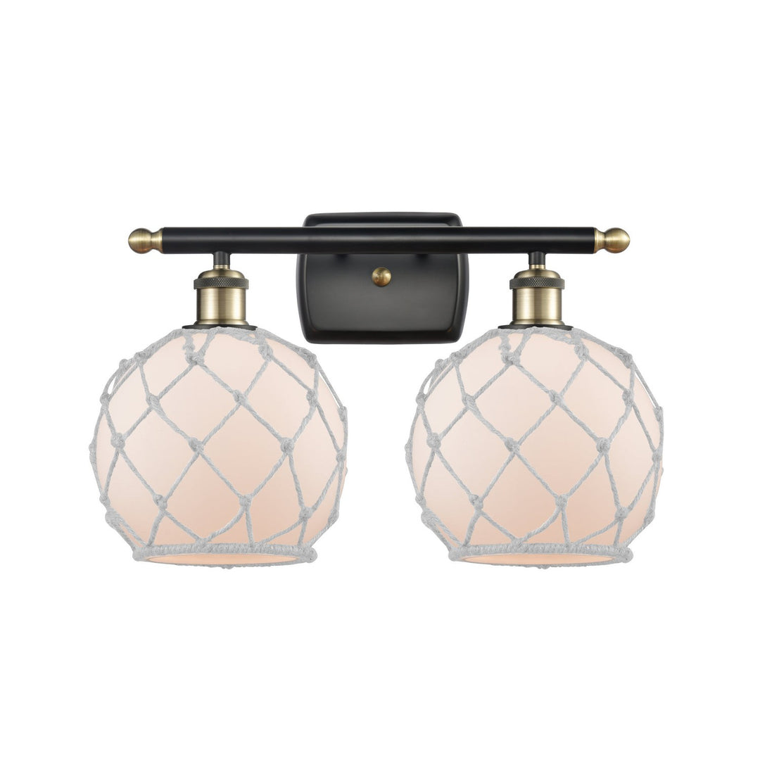 Innovations Ballston 516-2W-BAB-G121-8RW Bath Vanity Light 16 in. wide - Black Antique Brass