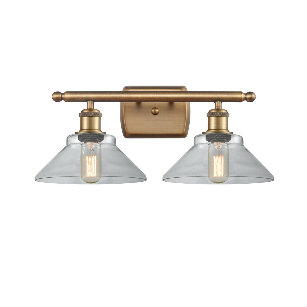 Innovations Ballston 516-2W-BB-G132 Bath Vanity Light 18 in. wide - Brushed Brass