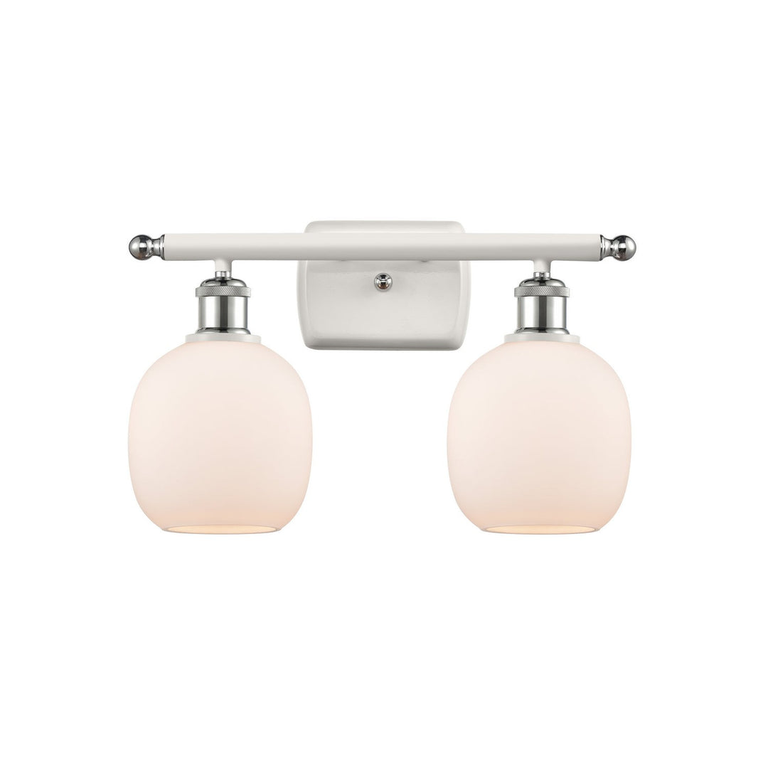 Innovations Ballston 516-2W-WPC-G101 Bath Vanity Light 16 in. wide - White and Polished Chrome