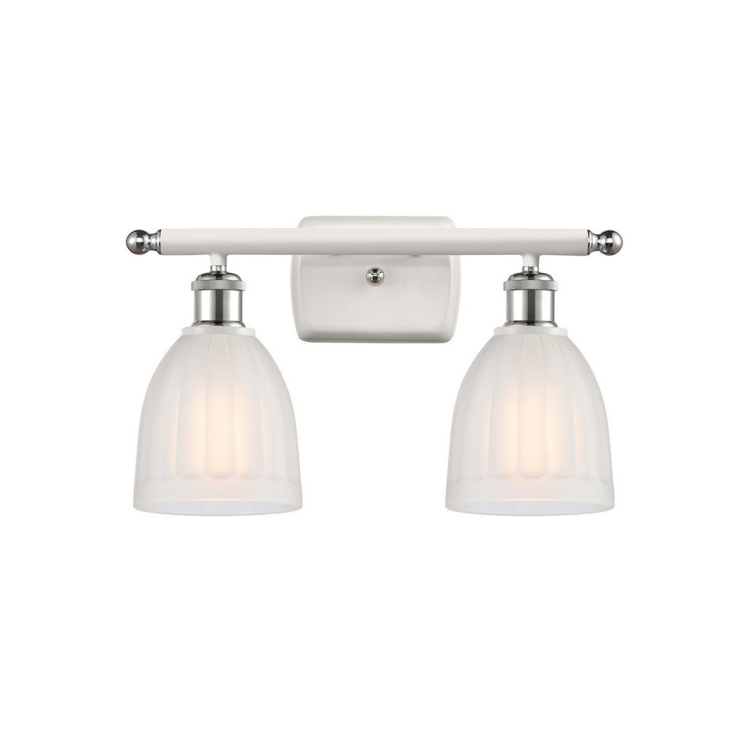 Innovations Ballston 516-2W-WPC-G441 Bath Vanity Light 16 in. wide - White and Polished Chrome