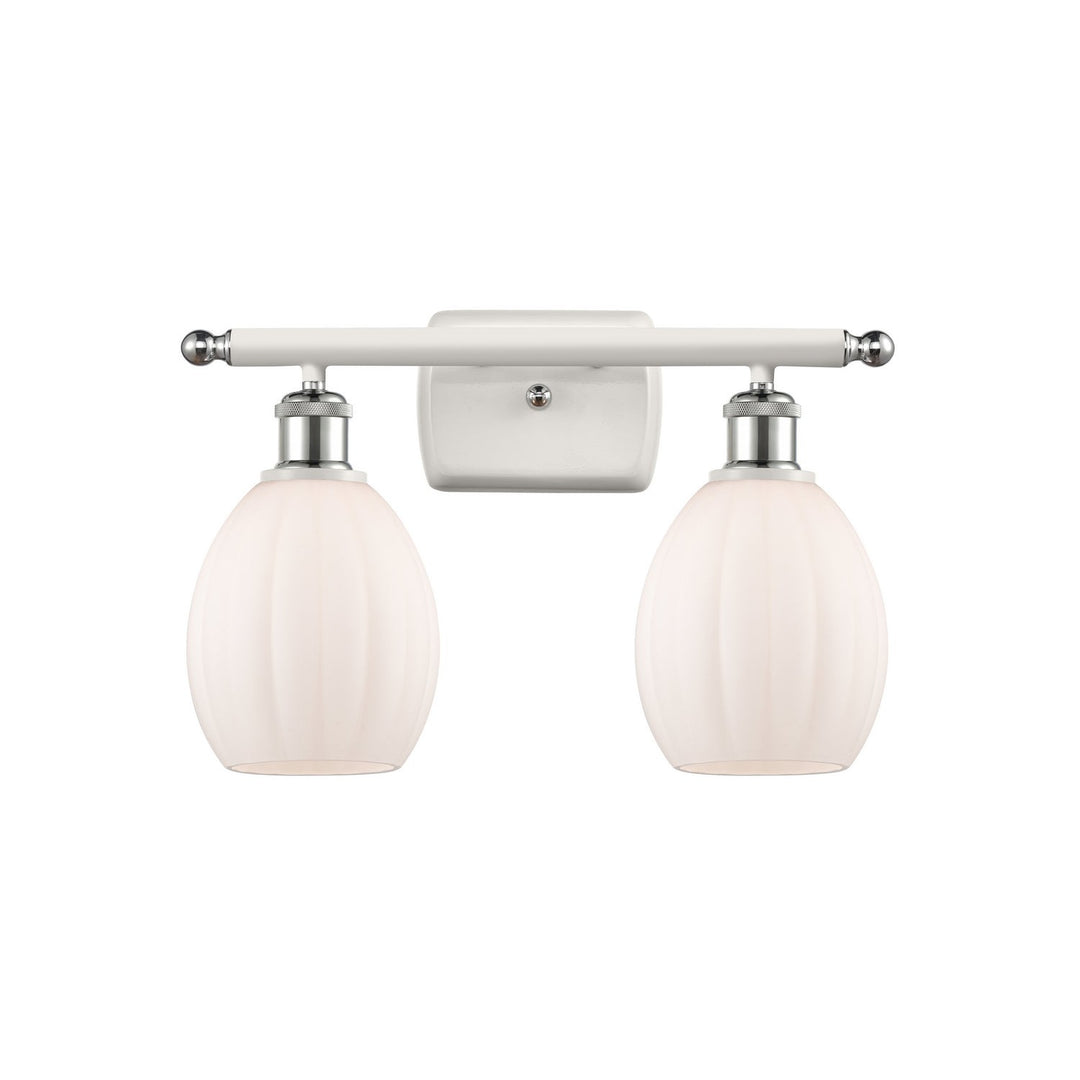 Innovations Ballston 516-2W-WPC-G81 Bath Vanity Light 16 in. wide - White and Polished Chrome