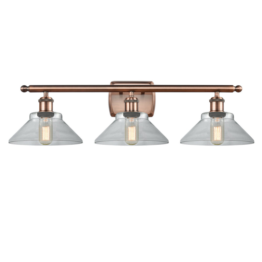 Innovations Ballston 516-3W-AC-G132 Bath Vanity Light 26 in. wide - Antique Copper