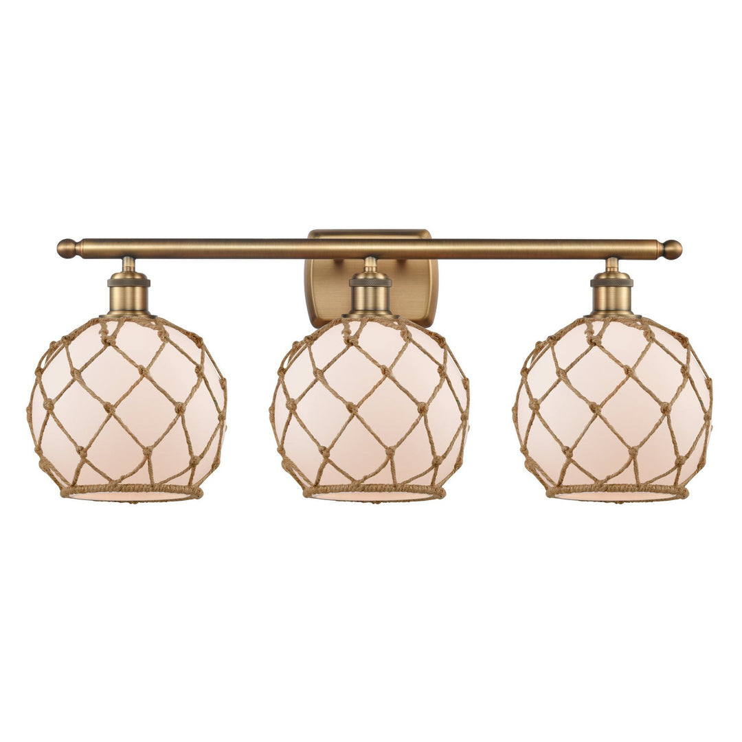 Innovations Ballston 516-3W-BB-G121-8RB Bath Vanity Light 26 in. wide - Brushed Brass