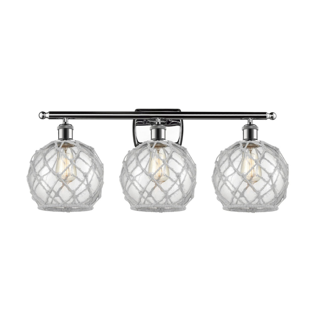 Innovations Ballston 516-3W-PC-G122-8RW Bath Vanity Light 26 in. wide - Polished Chrome