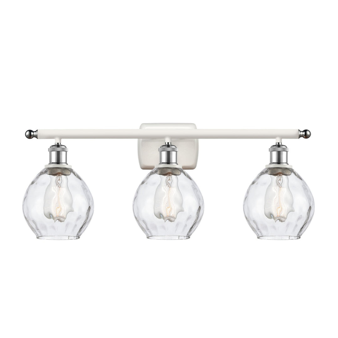 Innovations Ballston 516-3W-WPC-G362 Bath Vanity Light 26 in. wide - White and Polished Chrome